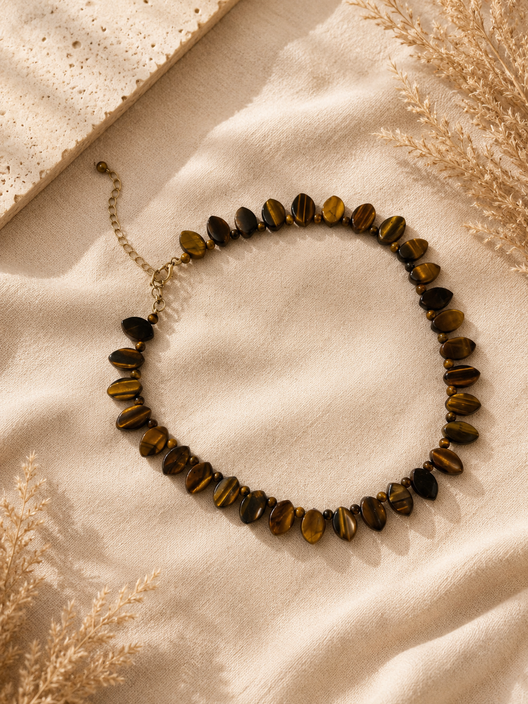 Handgefertigte Tigerauge Kette