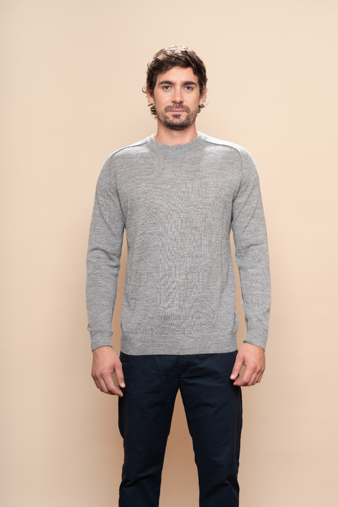 PUKARA Herren Pullover Rumi – Light Grey
