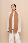 PUKARA Natural Classic Alpaka Schal - Camel