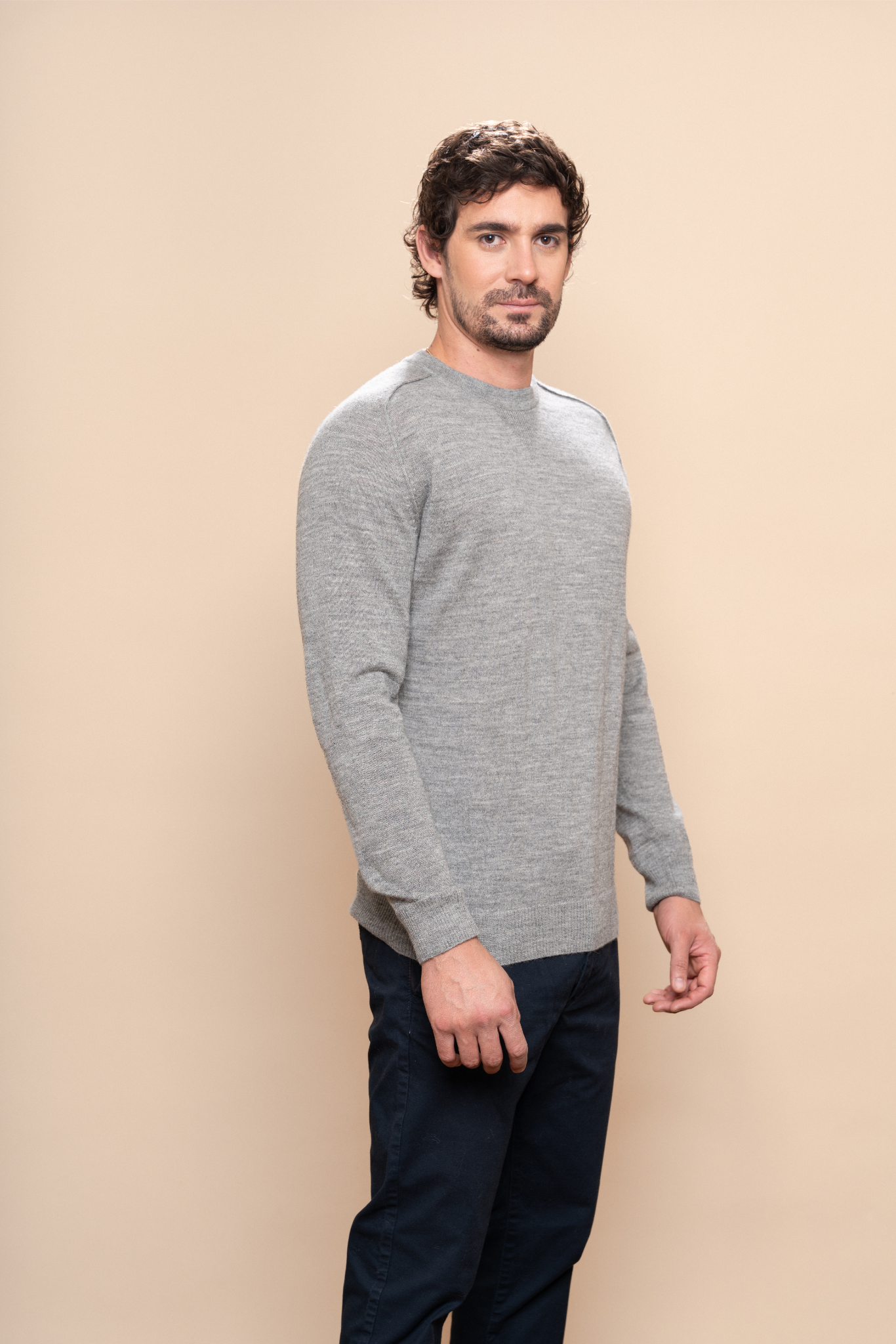 PUKARA Herren Pullover Rumi – Light Grey