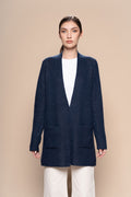 Andes Cardigan – Navy Blue & Beige